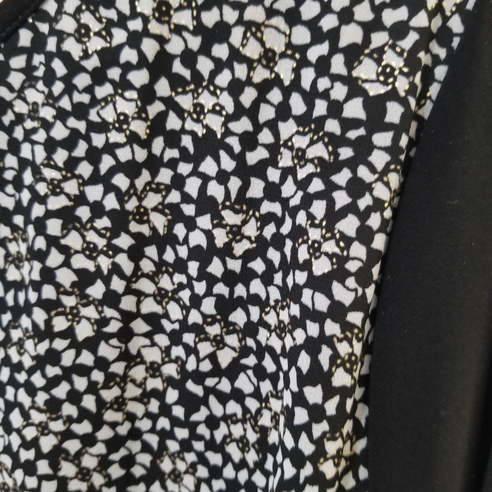 Hamilton Black & White Abstract Layered Tunic Top XL - Picture 4 of 8